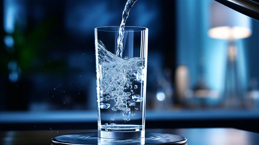 purified water pooring into glass without parasites  or worry